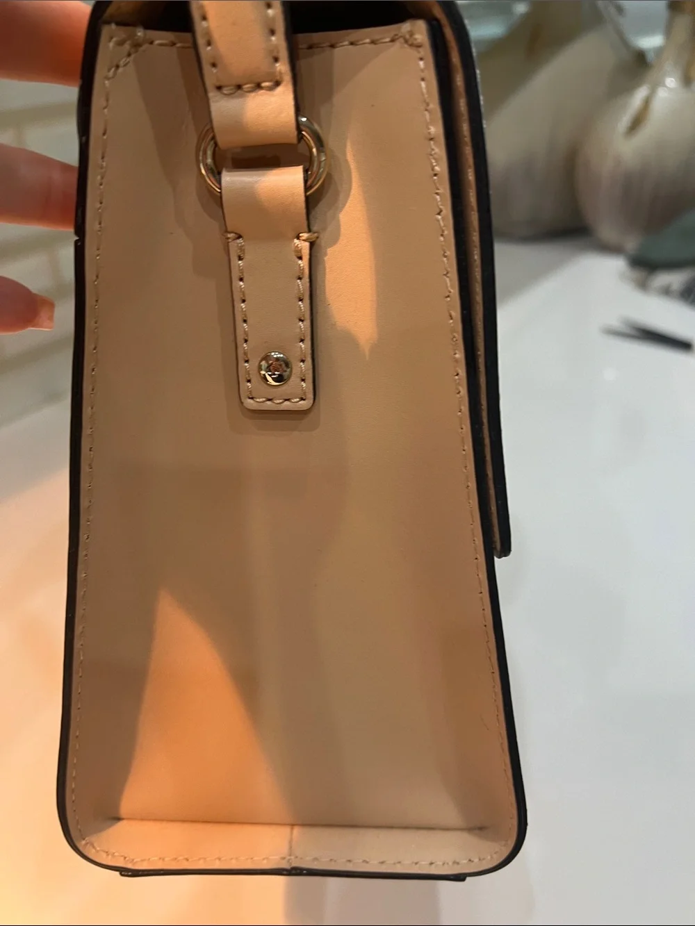 kate spade Blush Beige Structured Shoulder Bag. New with store tag!! Never worn